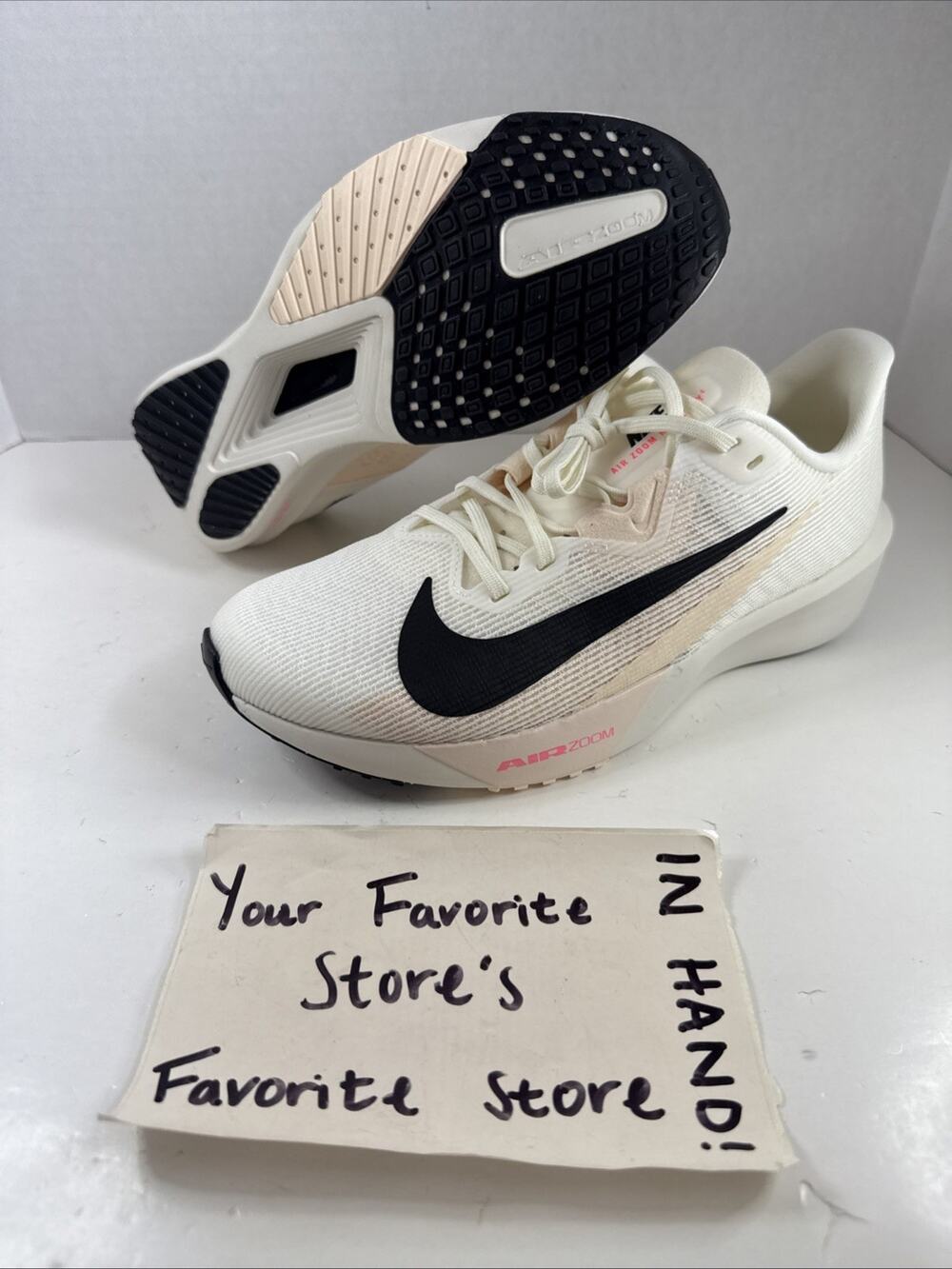 Nike Air Zoom Rival Fly 4 Running Shoes Sail Ivory Black FV6040-104 Men's Size 8